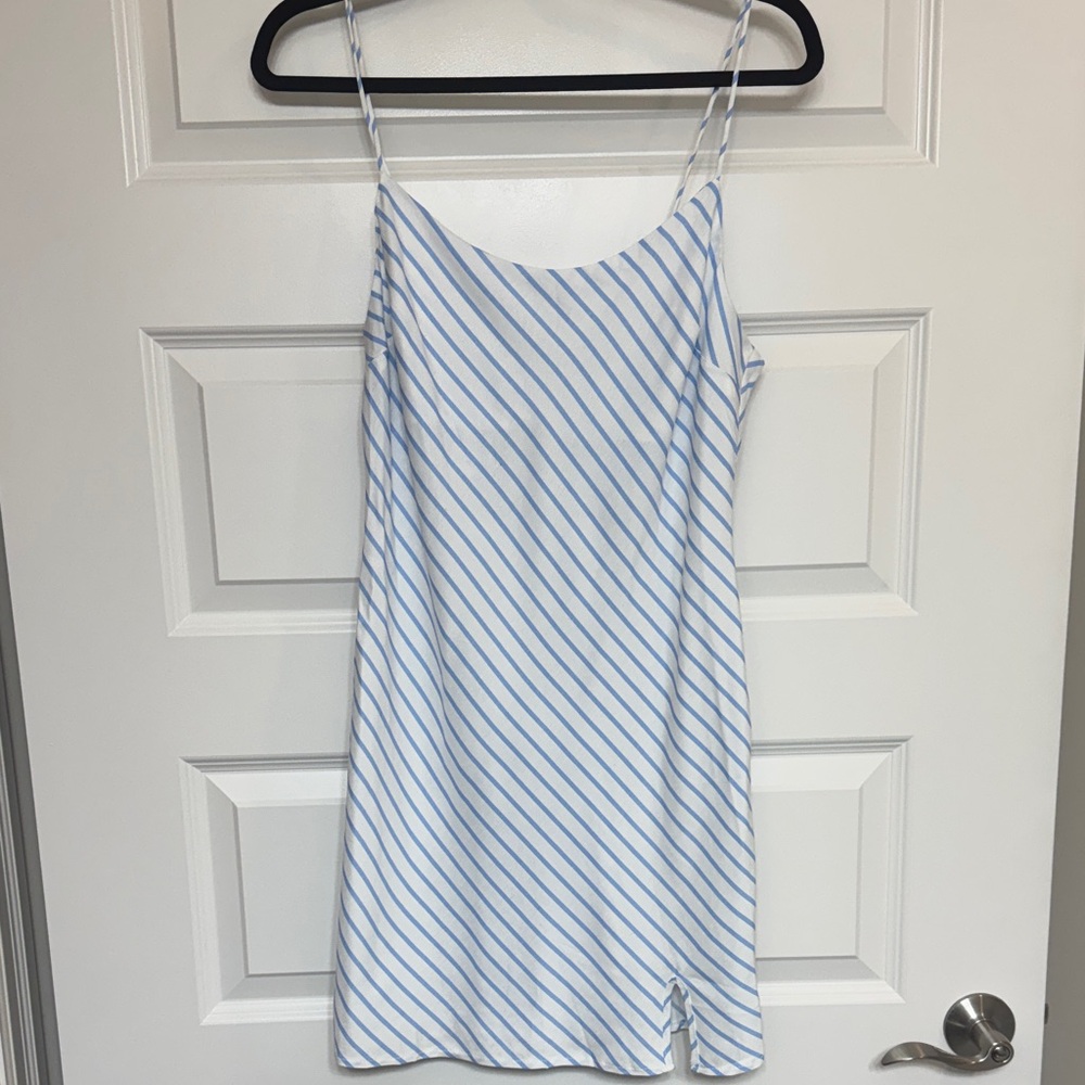 ASOS Blue and White Striped Dress
